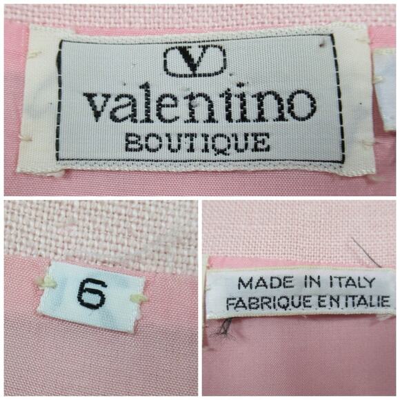 VALENTINO Vintage Linen Pink Sleeveless Blouson Dress Women’s Size 2 - Picture 13 of 14